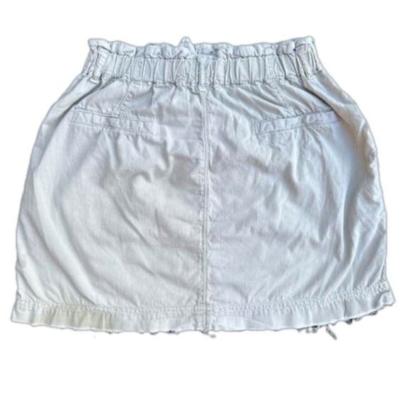 Zara green paperbag waist mini skirt women's medium distressed coastal cowgirl - Picture 2 of 2